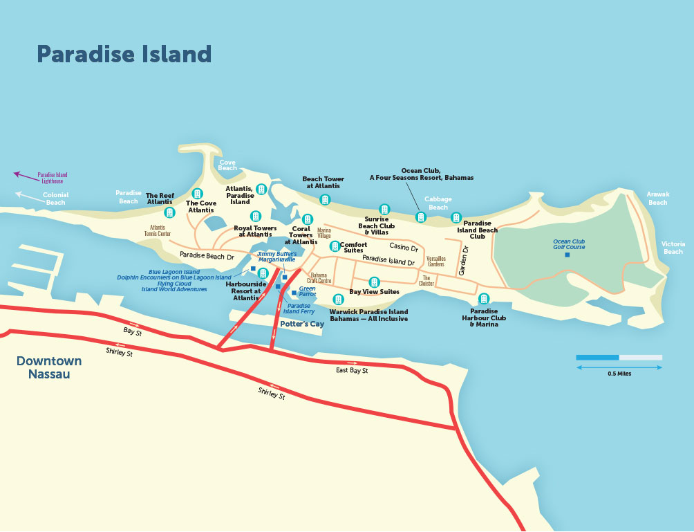 Paradise Island KRA Bahamas   Paradise Island MAP 1 